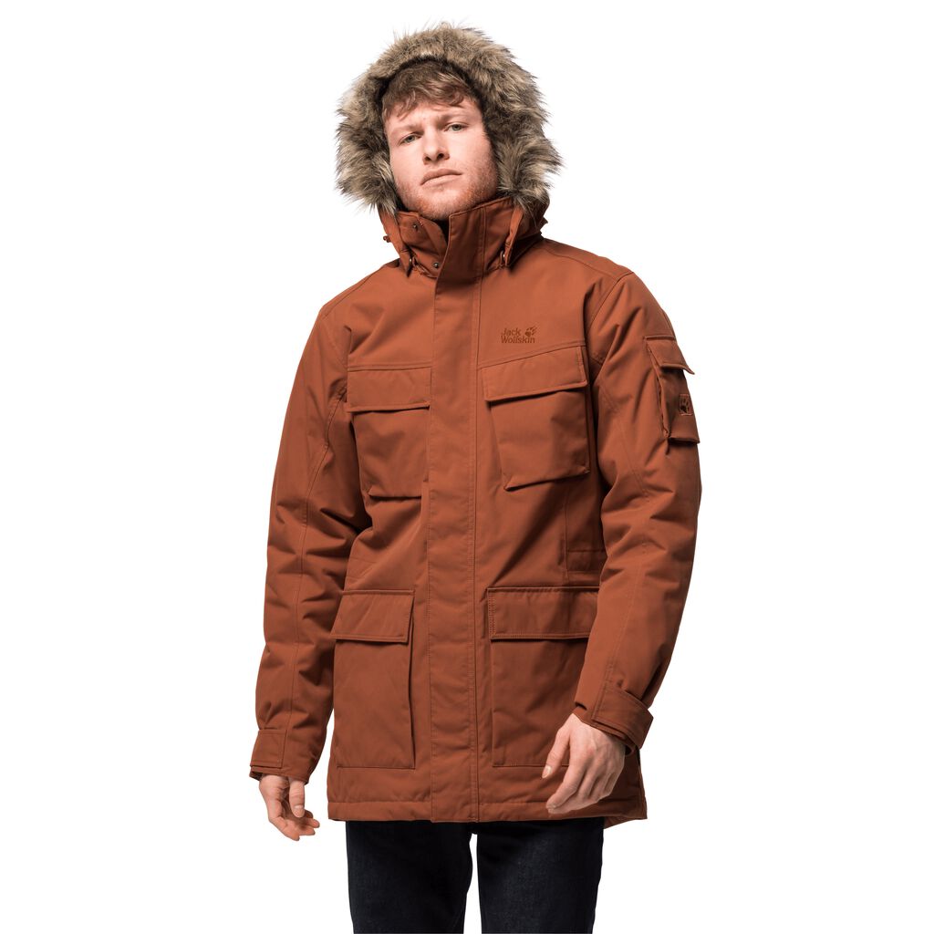 Jack Wolfskin GLACIER CANYON μπουφαν χειμερινα ανδρικα χαλκός | GR1322952